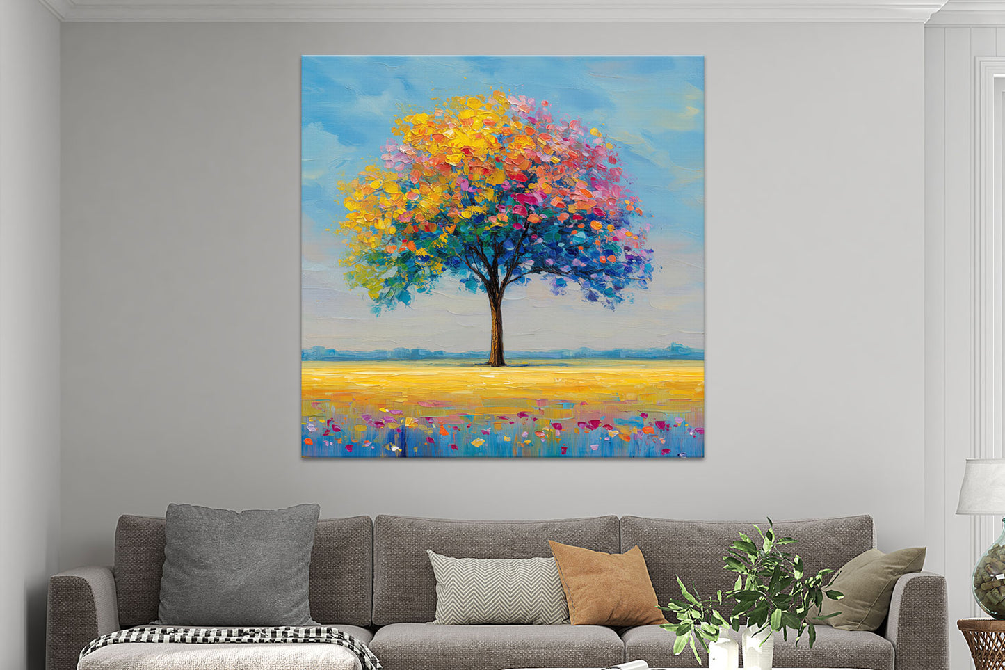Baum mit bunten Blättern