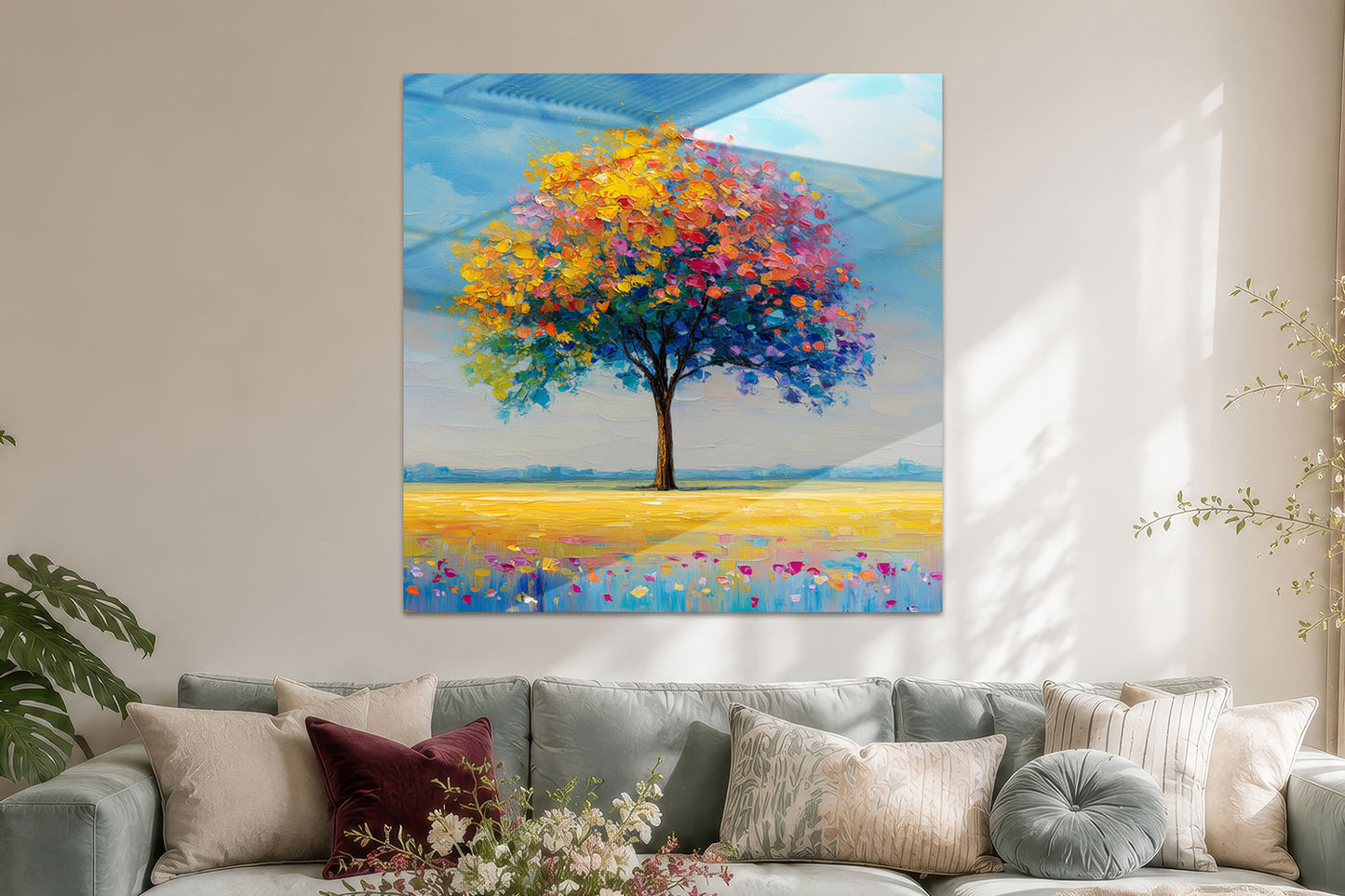 Baum mit bunten Blättern