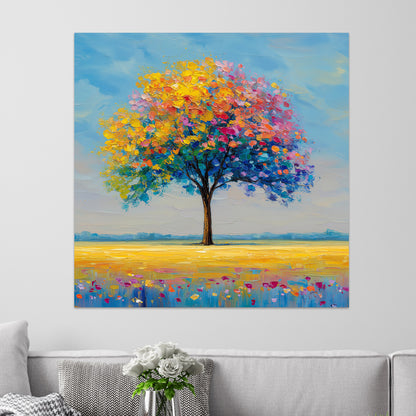 Baum mit bunten Blättern