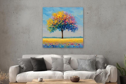 Baum mit bunten Blättern