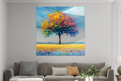 Baum mit bunten Blättern