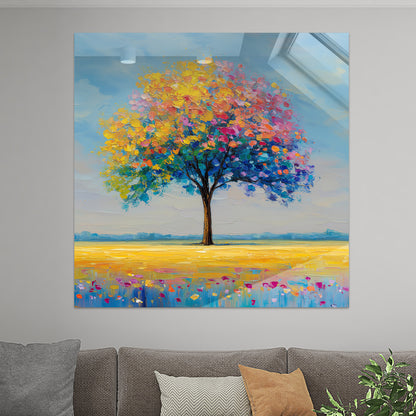 Baum mit bunten Blättern
