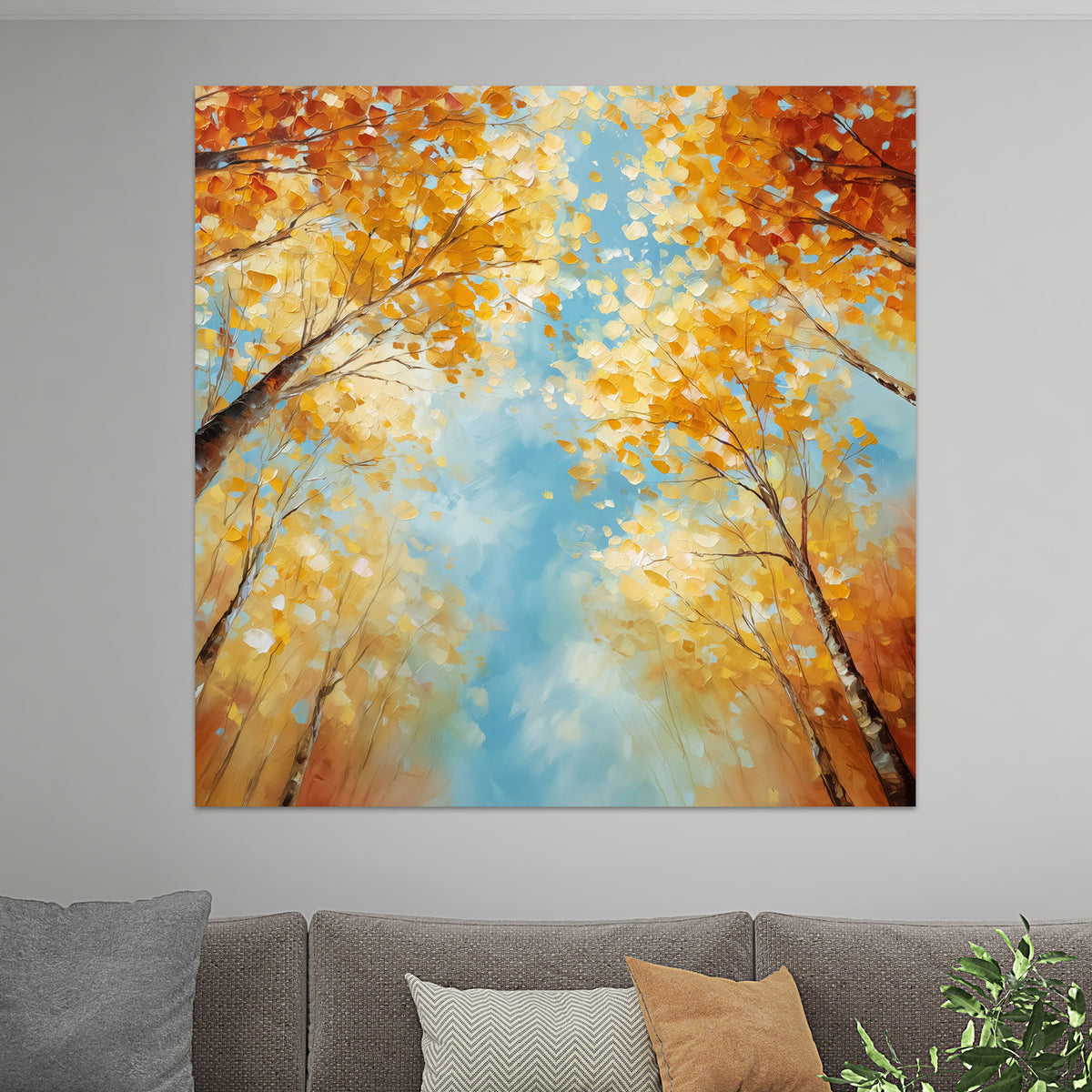 Baumwipfel im Herbst