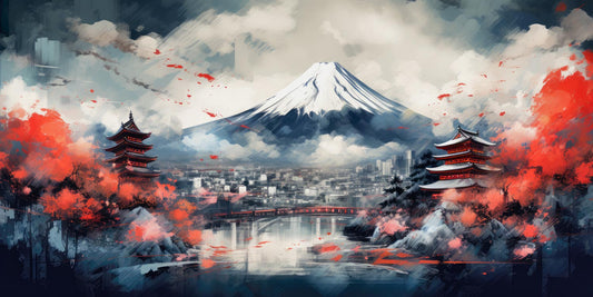 Berg Fuji Motiv als hochwertiger Kunstdruck. Jetzt bestellen als Wandbild auf Leinwand, Alu-Dibond, hinter Acrylglas oder als Poster. 