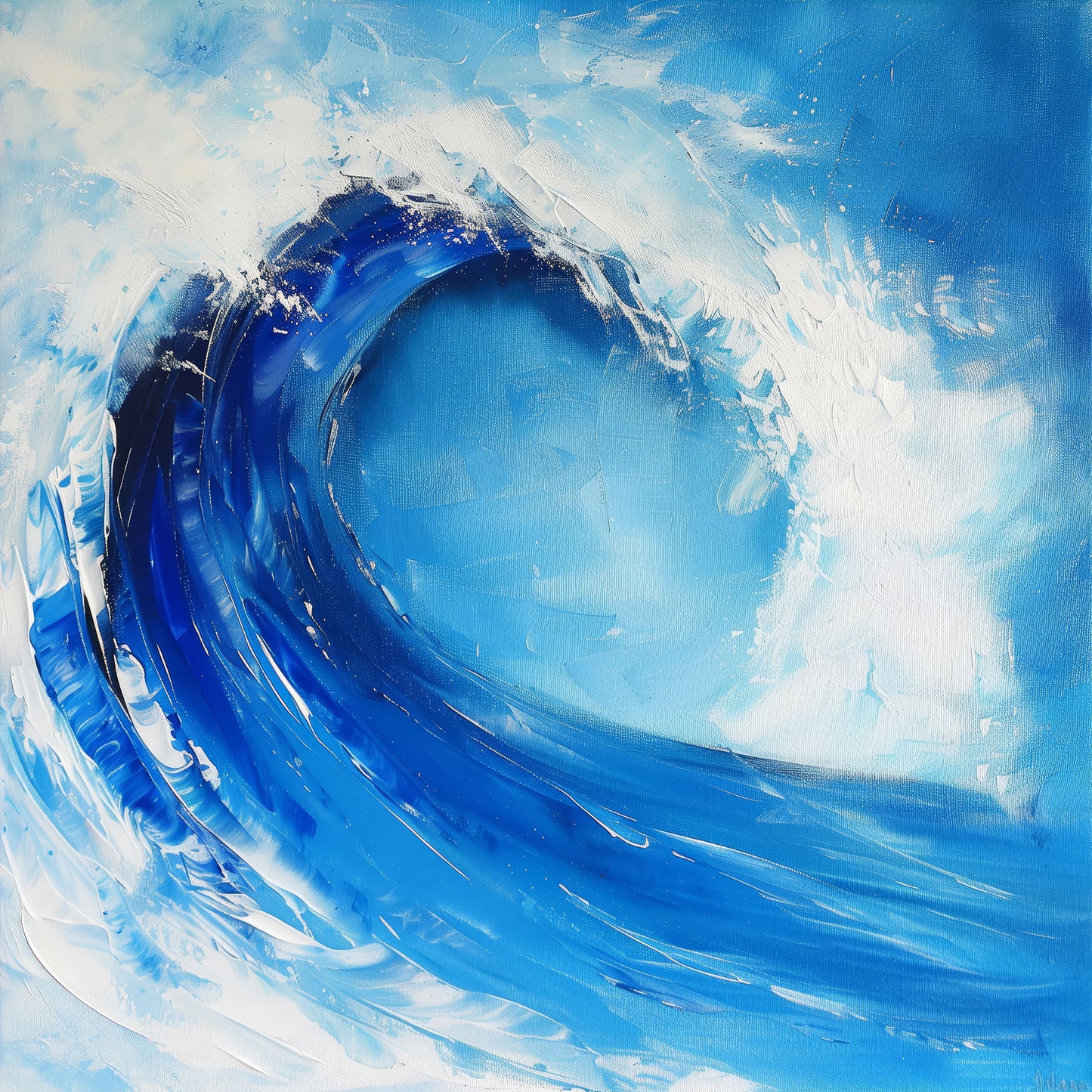Blaue Well - modernes Gemälde als Kunstdruck auf Leinwand, Acrylglas, Alu-Dibond oder als Poster.