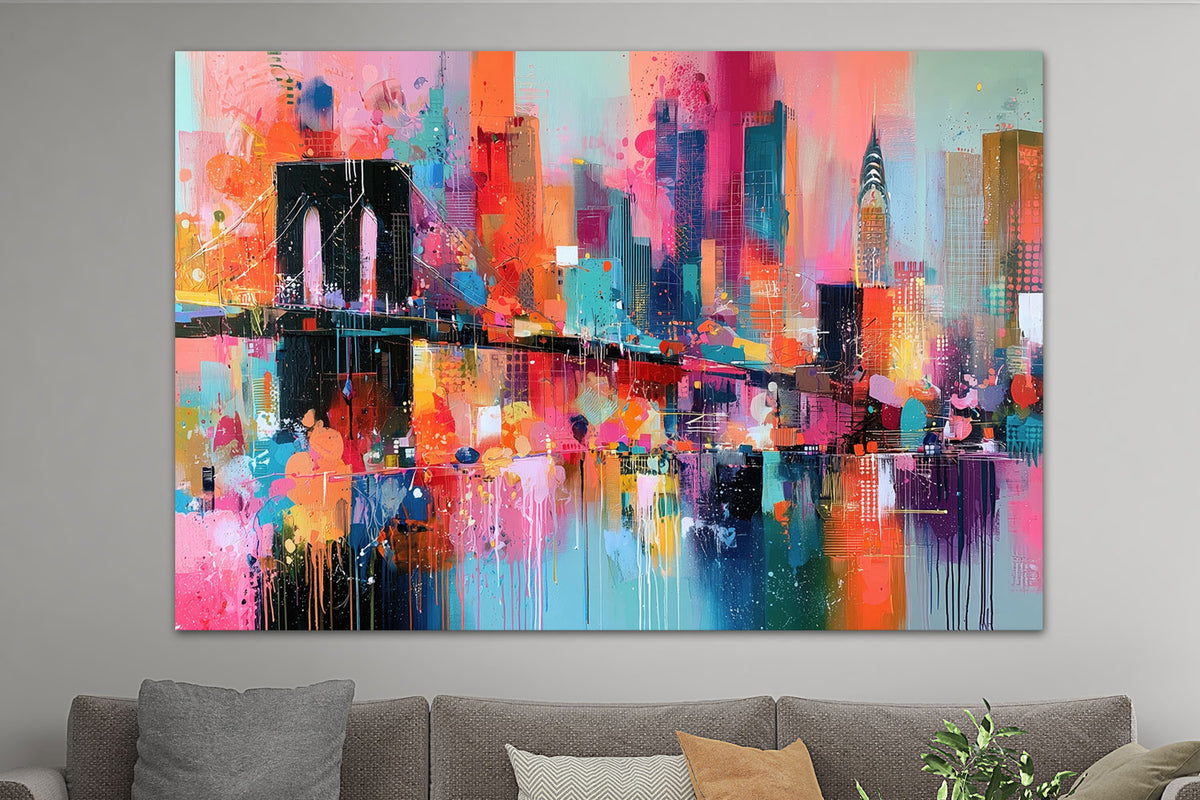 Brooklyn Bridge und Manhattan Skyline