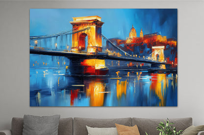 Goldenes Budapest zur blauen Stunde