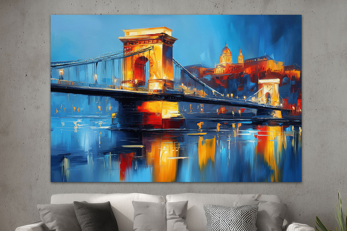 Goldenes Budapest zur blauen Stunde