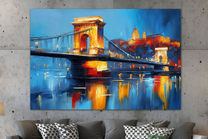 Goldenes Budapest zur blauen Stunde