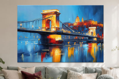 Goldenes Budapest zur blauen Stunde