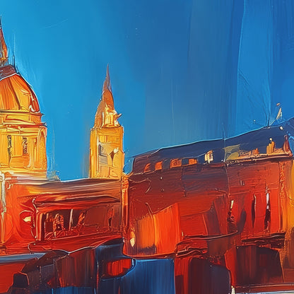 Goldenes Budapest zur blauen Stunde