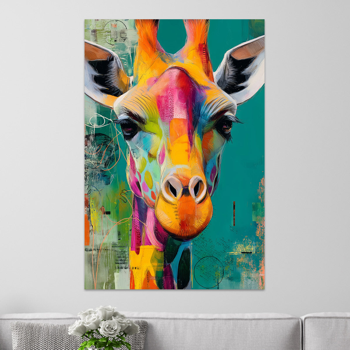 Bunte Giraffe