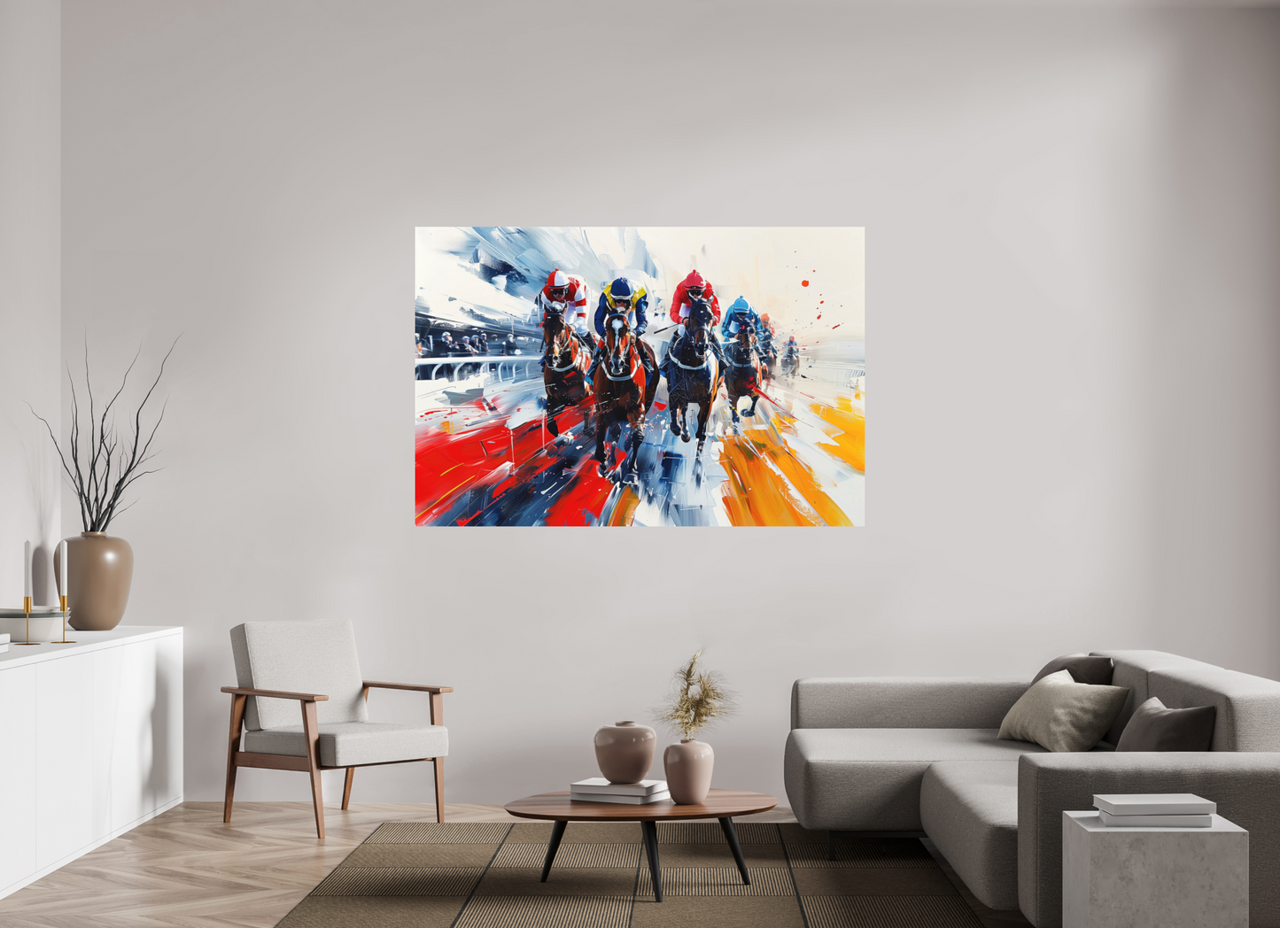 180 x 120 cm, Forex Pferderennen