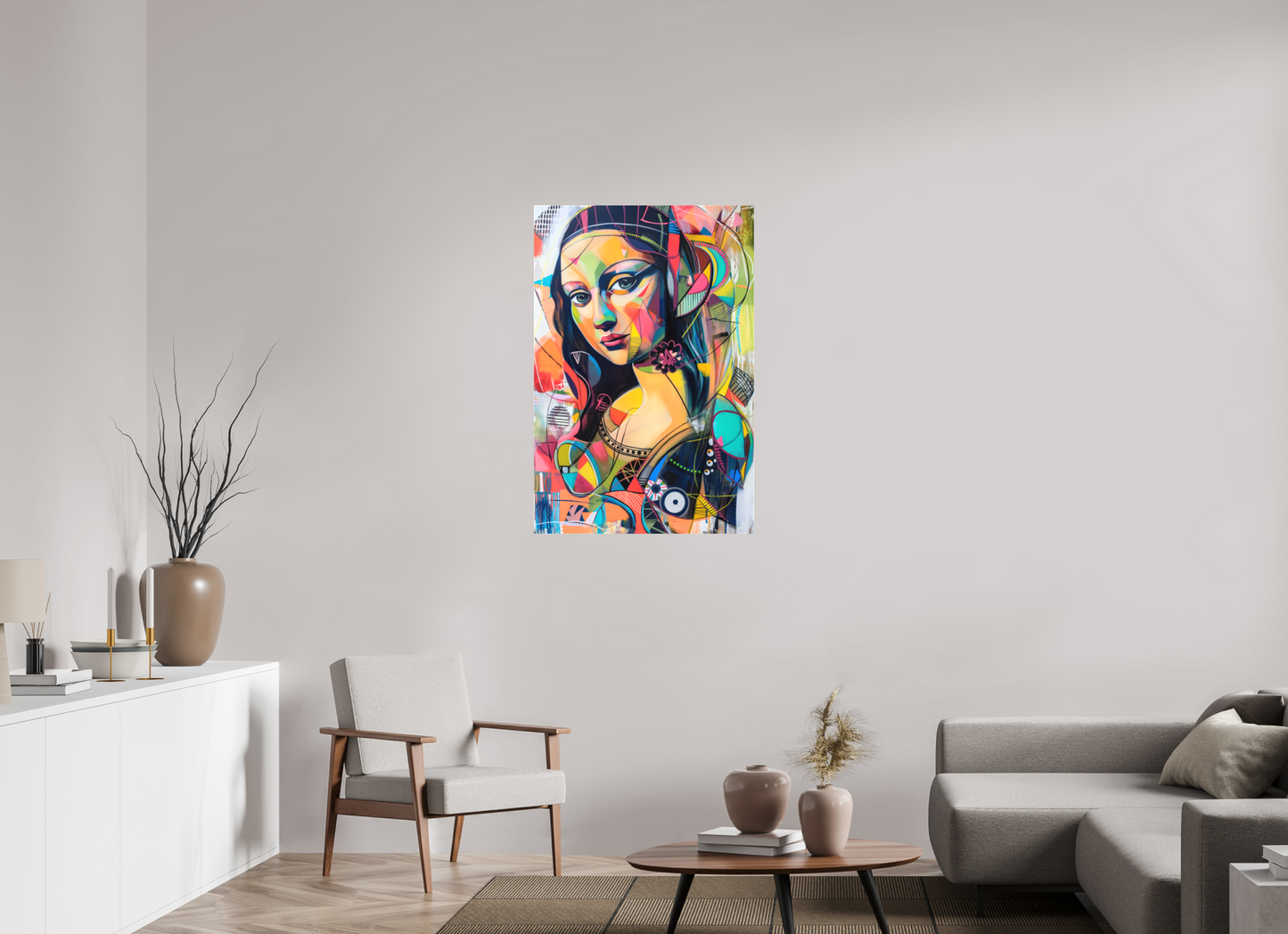 70 x 105 cm, Leinwand Mona Lisa Pop Art