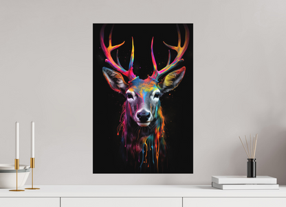 40 x 60 cm, Poster Bunter Hirsch in Neon-Farben