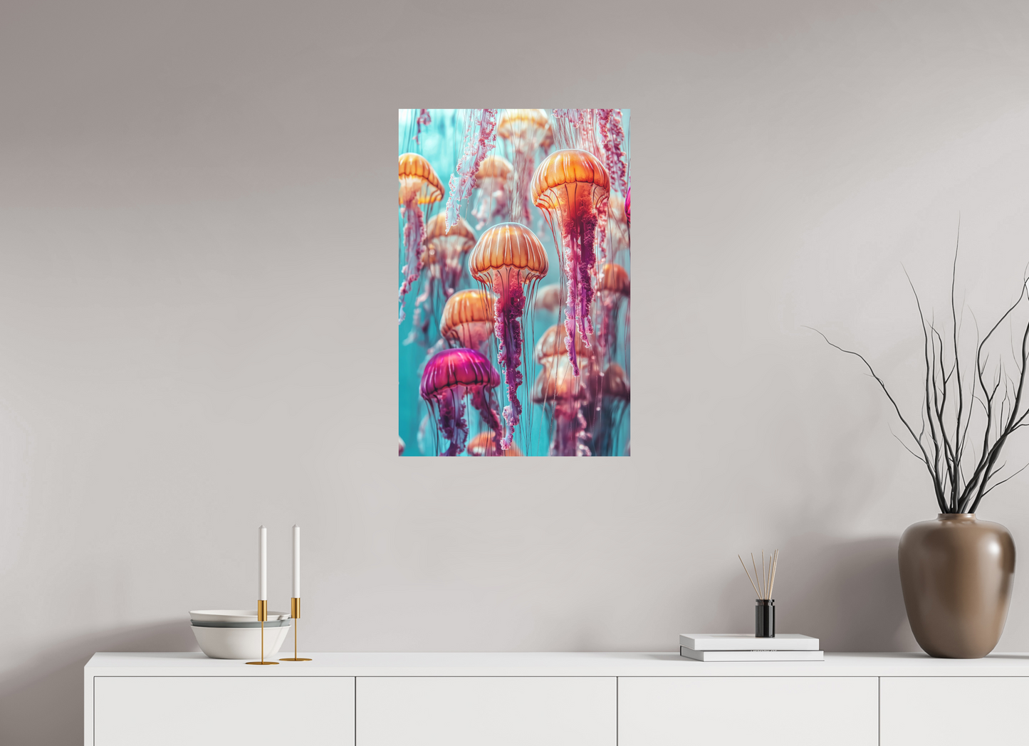 50 x 75 cm, Poster Dekorative Quallen