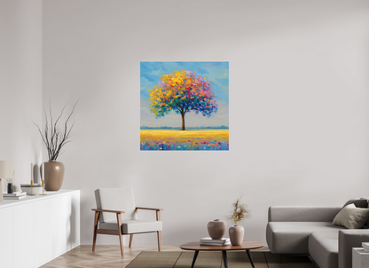 100 x 100 cm, Forex Baum mit bunten Blättern