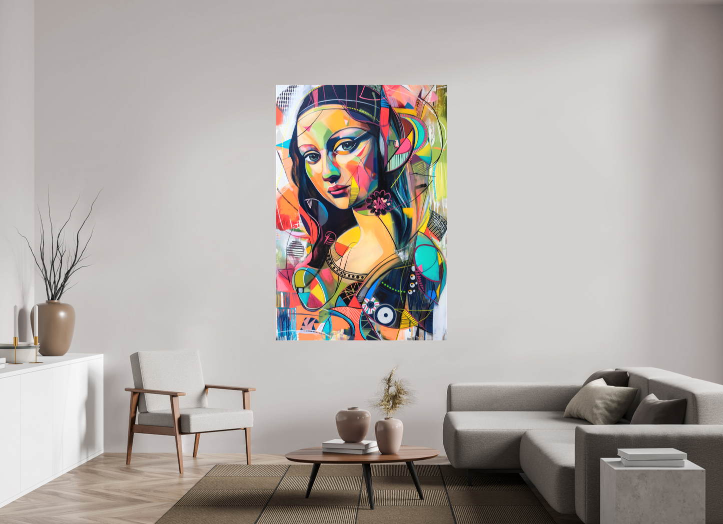 120 x 180 cm, Leinwand Mona Lisa Pop Art