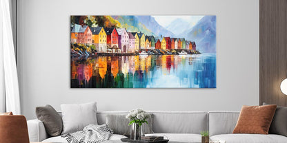Dorf am Fjord