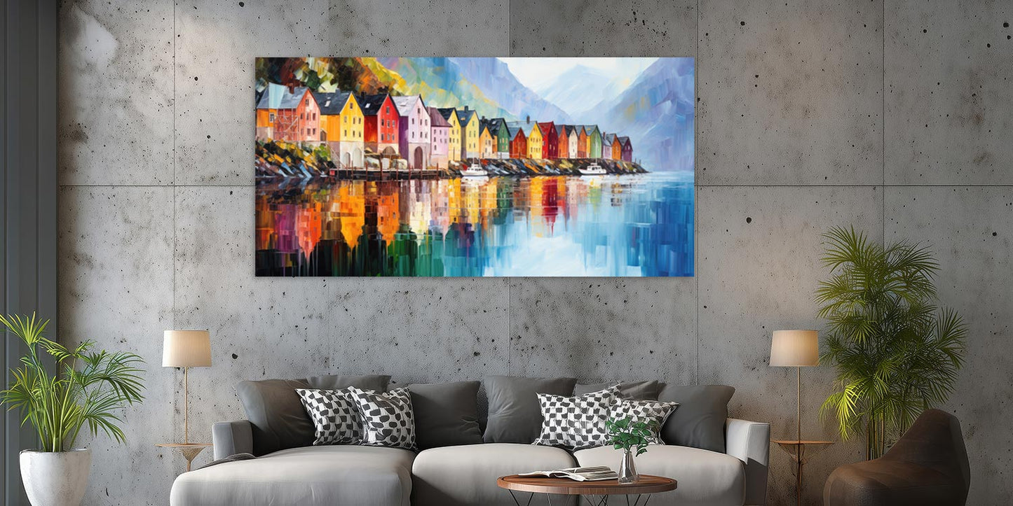 Dorf am Fjord