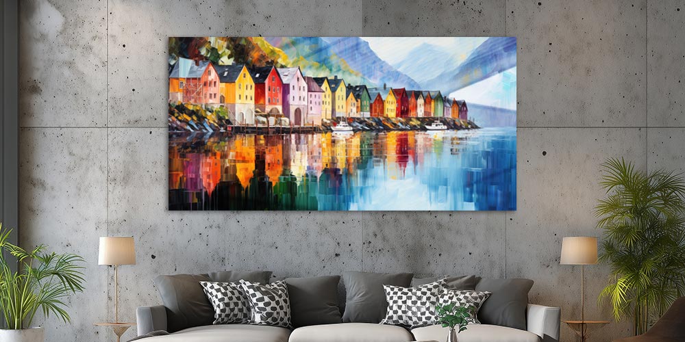 Dorf am Fjord