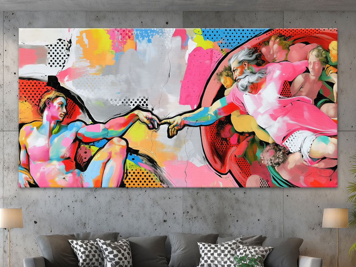 Erschaffung Adams Pop-Art
