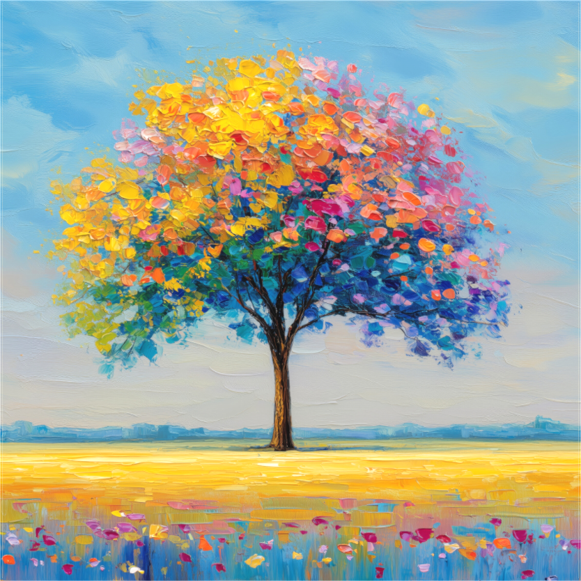 Main image Baum mit bunten Blättern