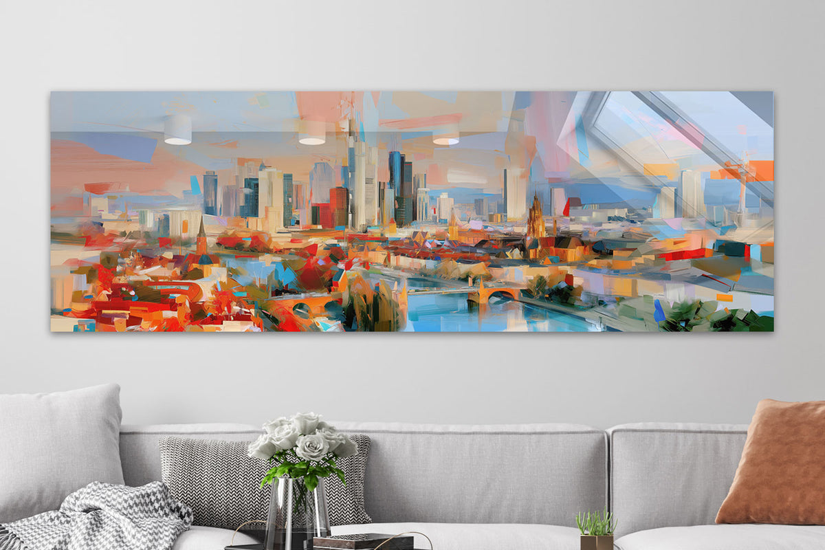 Frankfurt Skyline Panoramgemälde