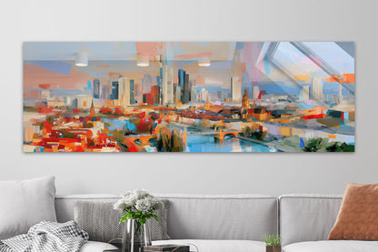 Frankfurt Skyline Panoramgemälde