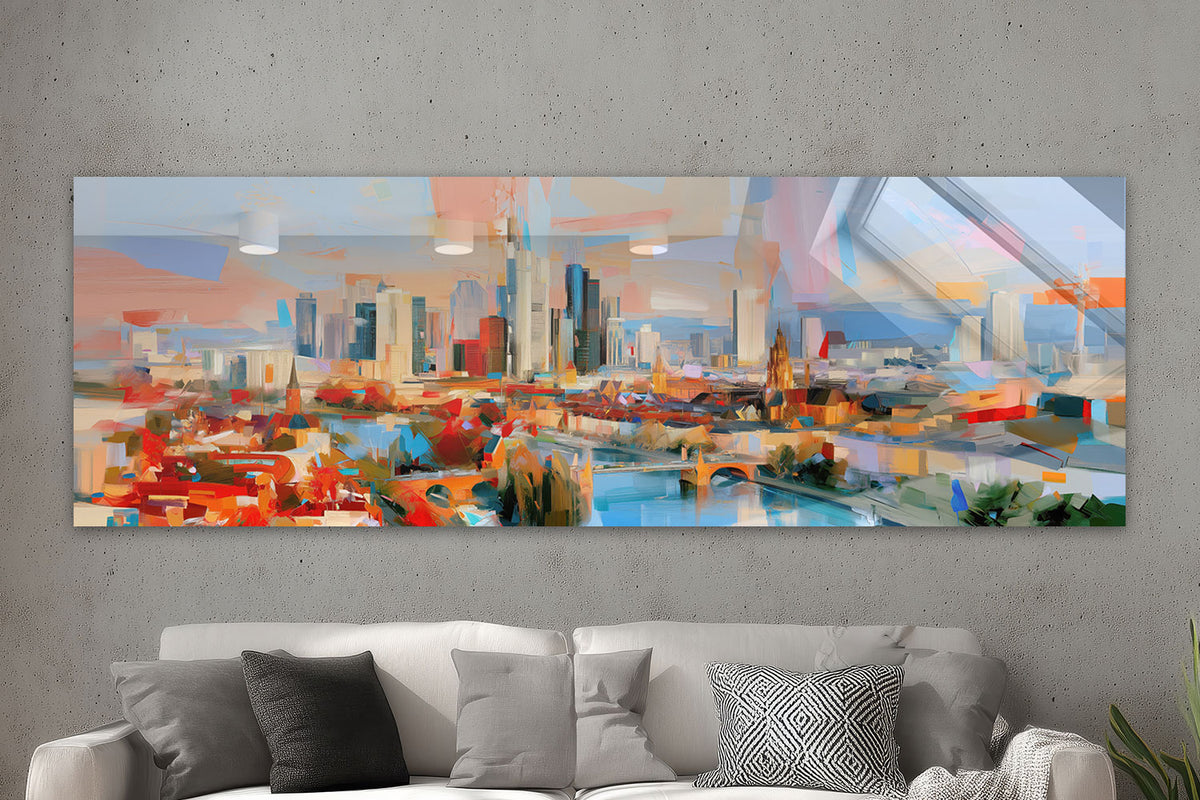 Frankfurt Skyline Panoramgemälde