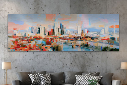 Frankfurt Skyline Panoramgemälde