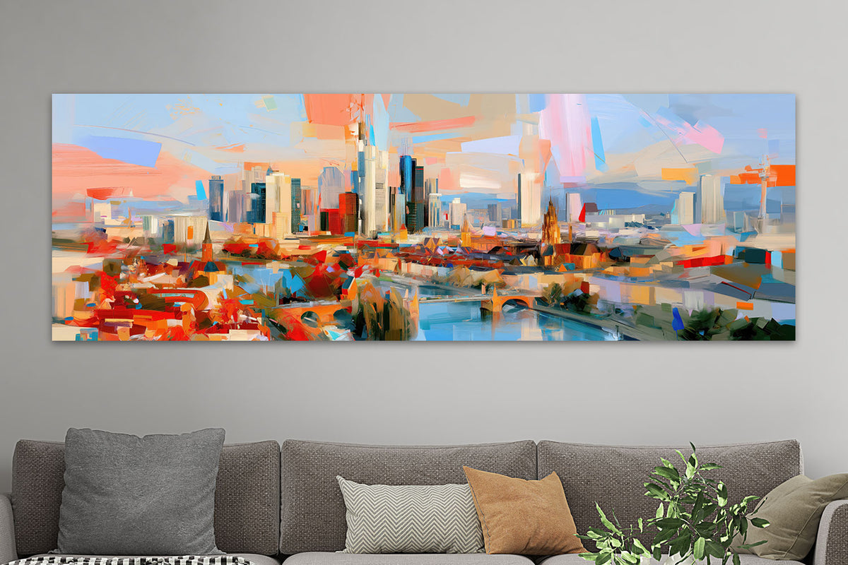 Frankfurt Skyline Panoramgemälde