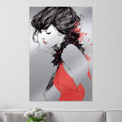 Frau in Rot