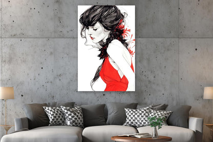 Frau in Rot