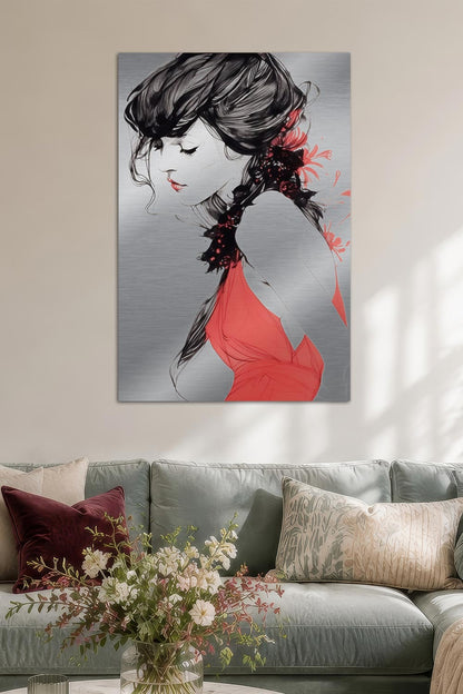 Frau in Rot