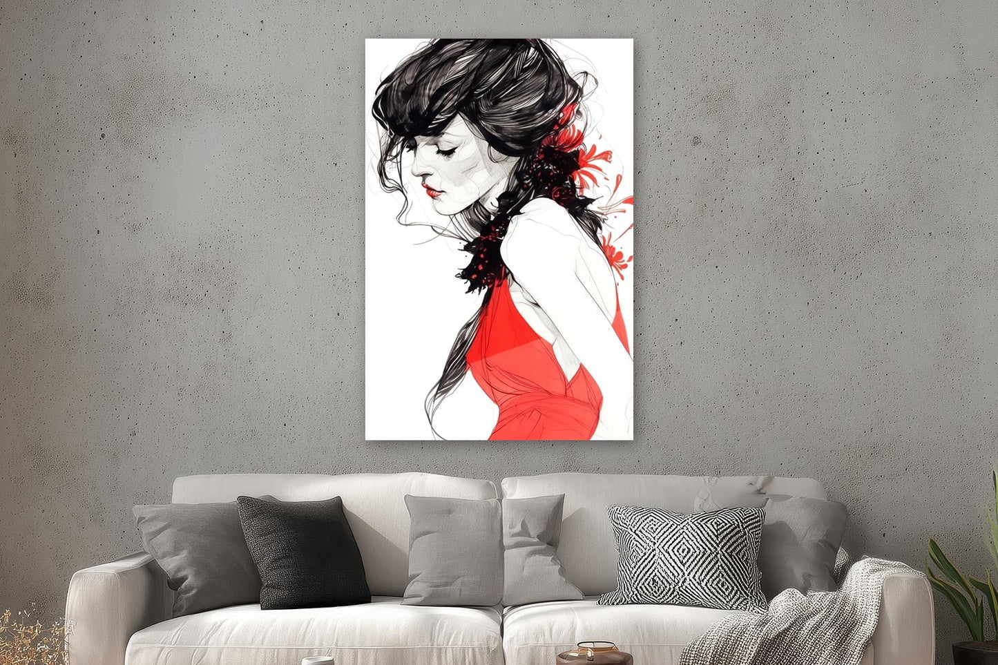 Frau in Rot