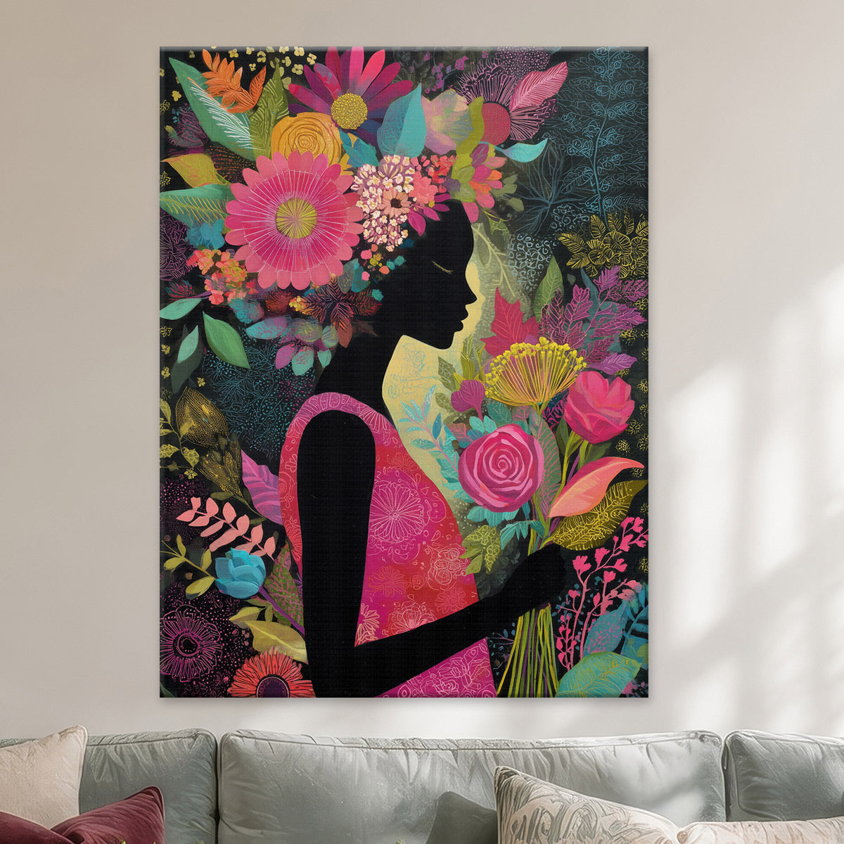 Frau mit Blumen