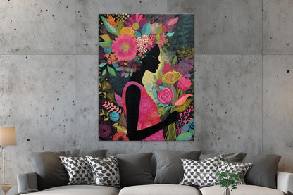 Frau mit Blumen