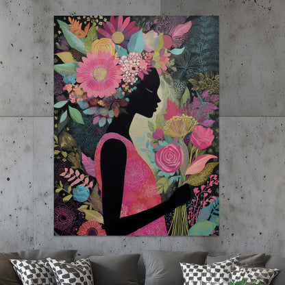 Frau mit Blumen