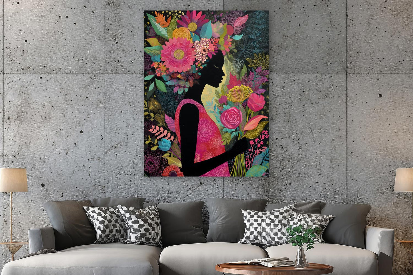 Frau mit Blumen