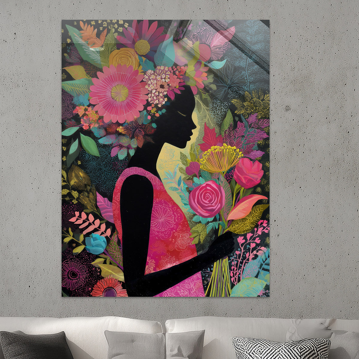 Frau mit Blumen