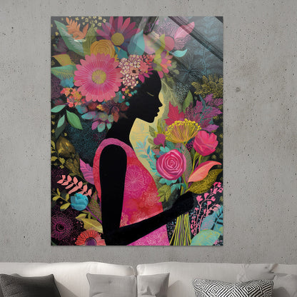 Frau mit Blumen