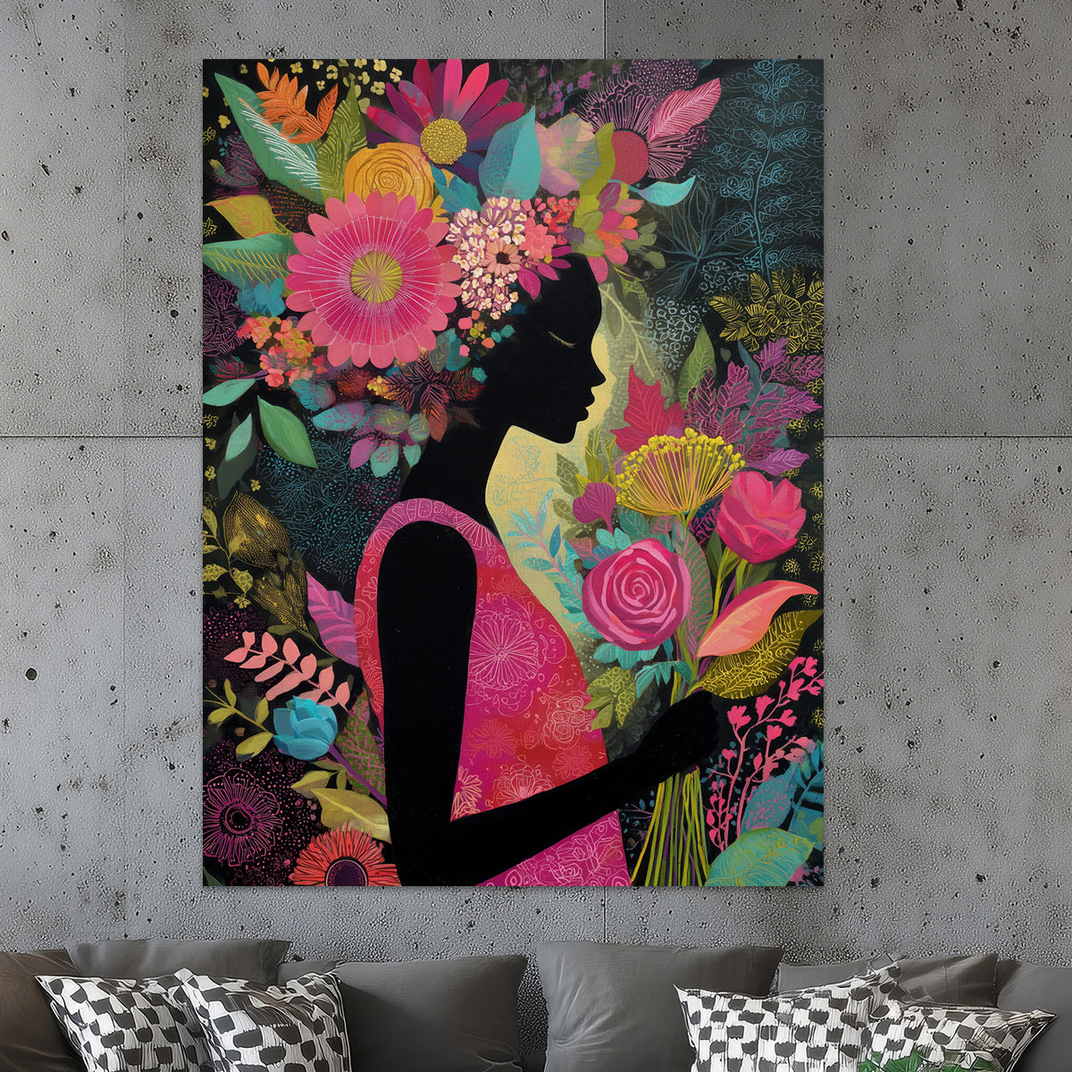 Frau mit Blumen