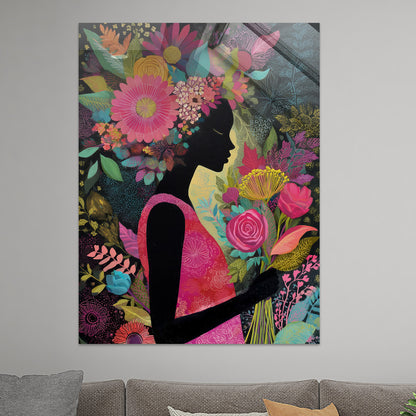 Frau mit Blumen