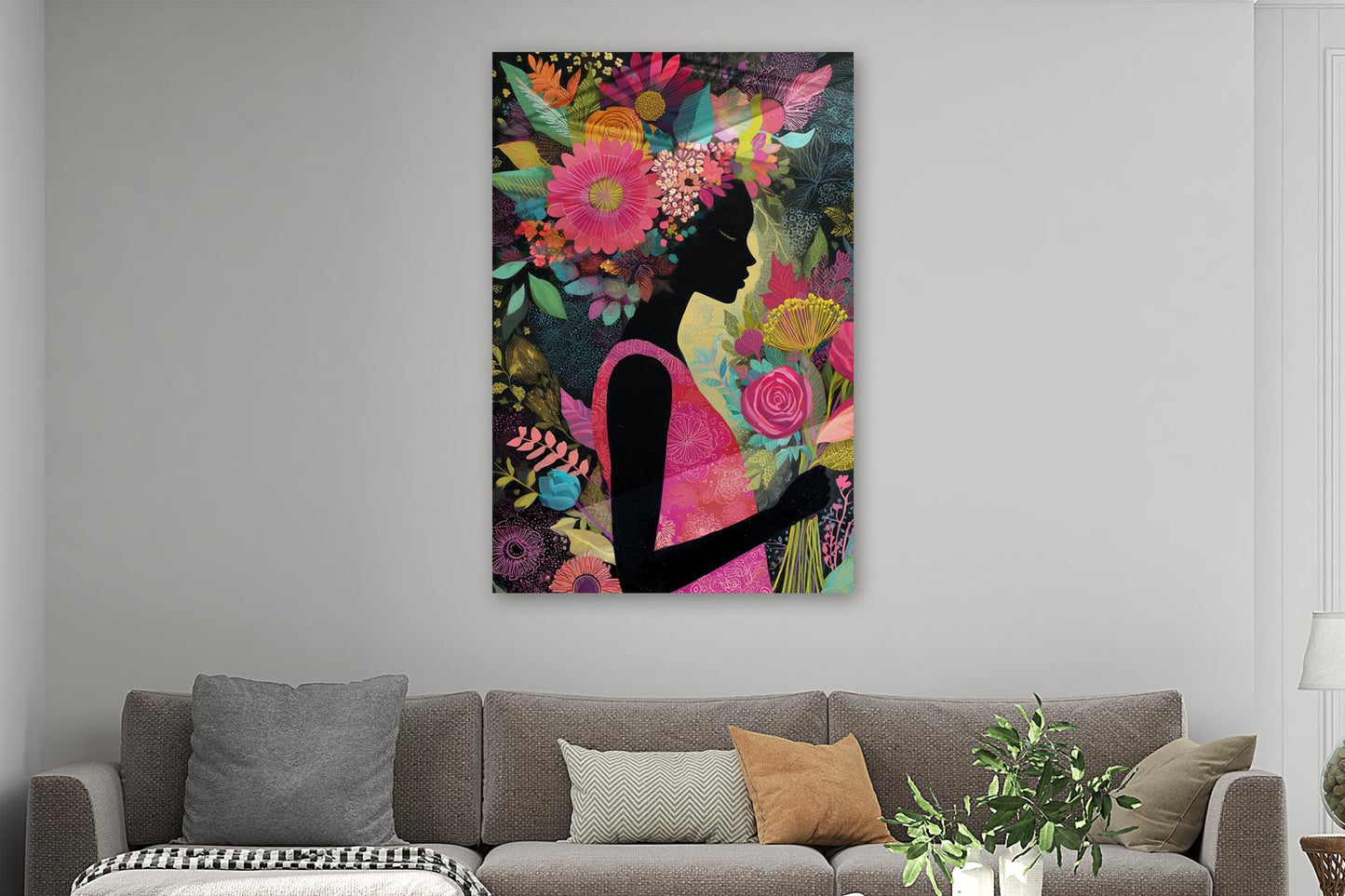 Frau mit Blumen
