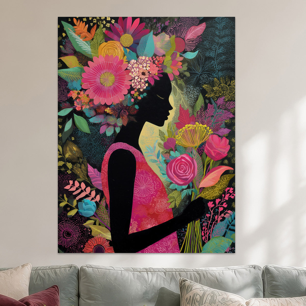 Frau mit Blumen