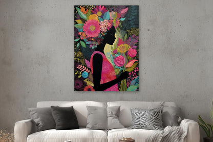 Frau mit Blumen