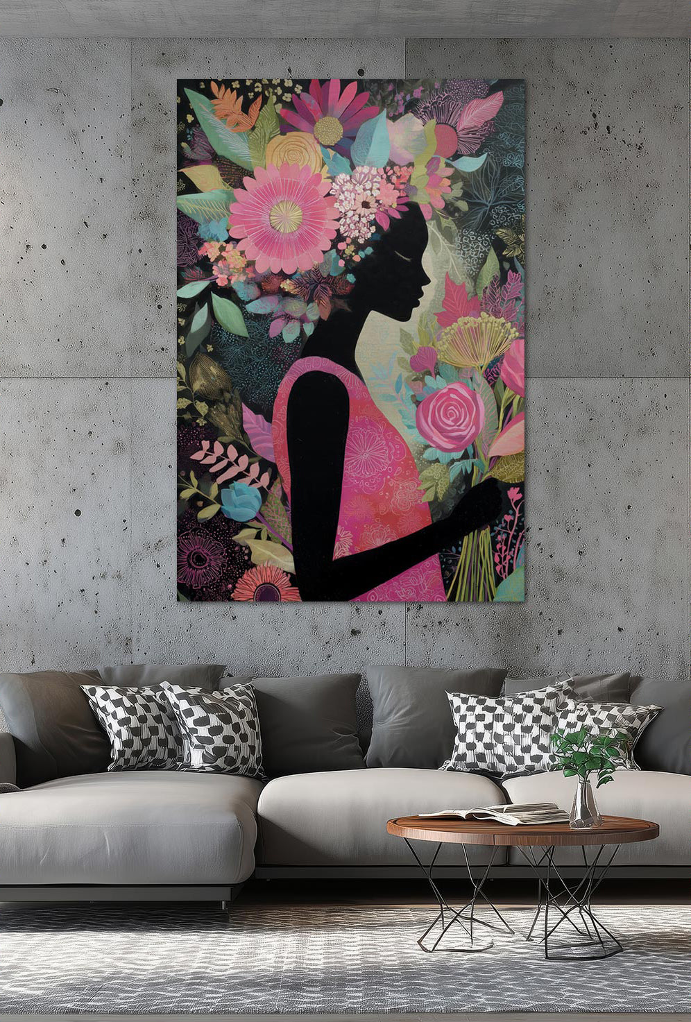 Frau mit Blumen