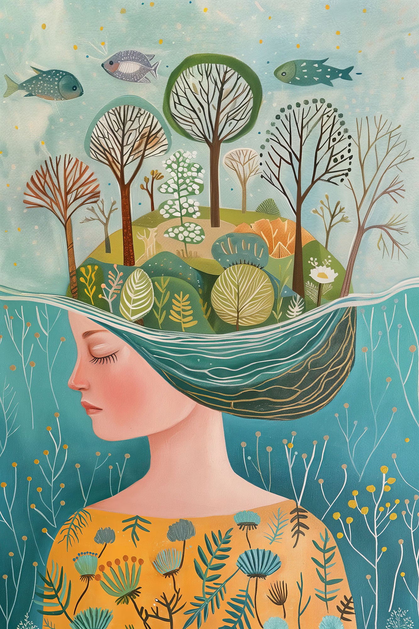 Poetisches „Gedanken der Natur“-Wandbild als hochwertiges Wandbild oder Poster. Jetzt als Kunstdruck bestellen auf Leinwand, hinter Acrylglas oder auf Alu-Dibond.