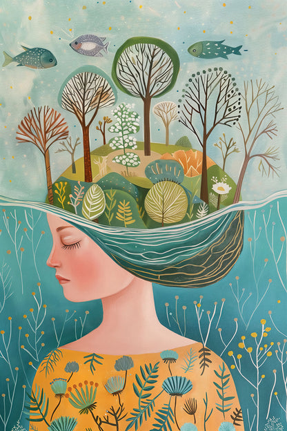 Poetisches „Gedanken der Natur“-Wandbild als hochwertiges Wandbild oder Poster. Jetzt als Kunstdruck bestellen auf Leinwand, hinter Acrylglas oder auf Alu-Dibond.